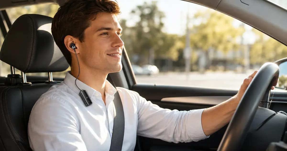 Best Bluetooth earphones for driving - collar clip style safety guide